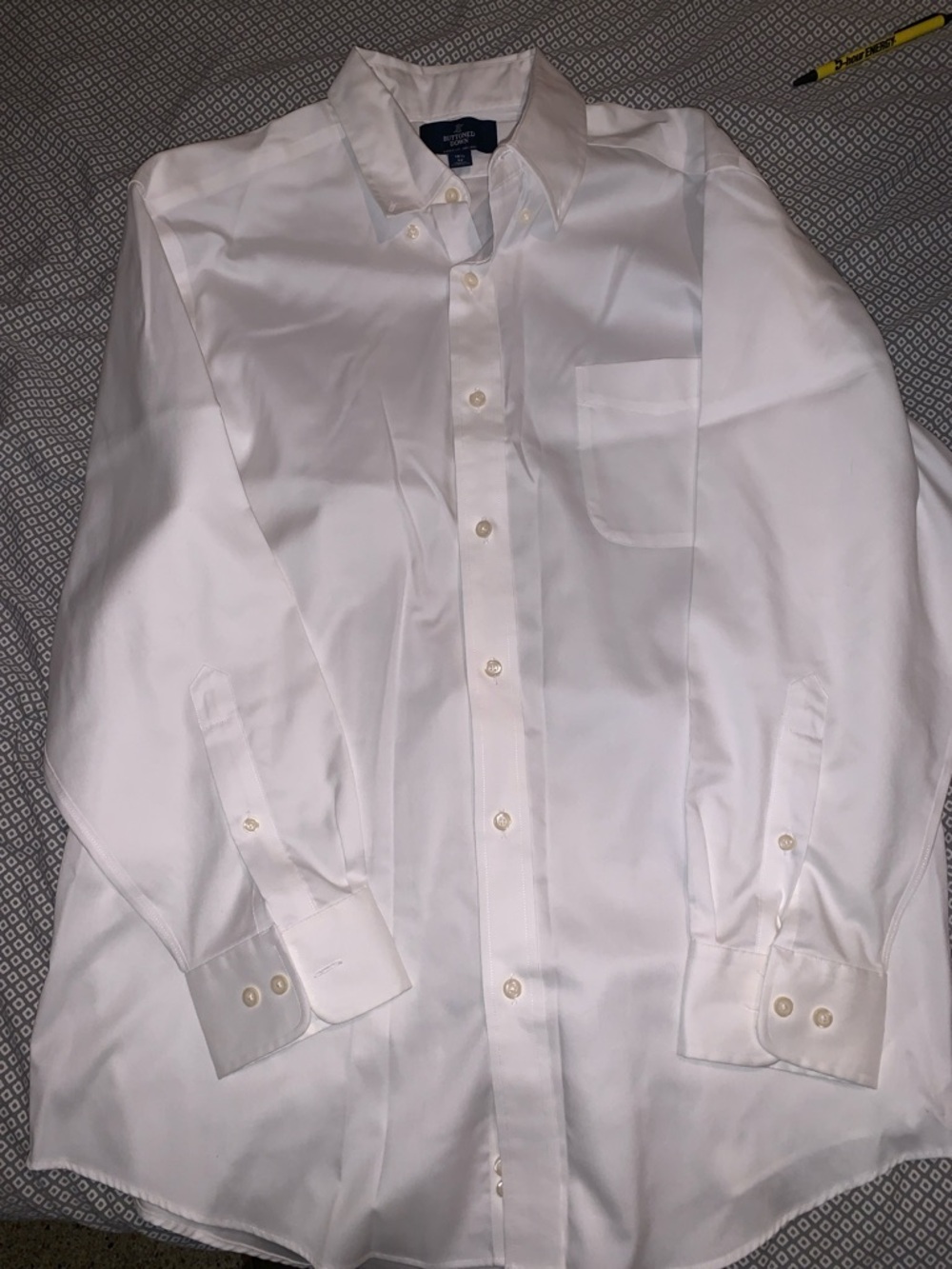 3 Men’s White Dress Shirts Long Sleeve 16.5 - Picture 6 of 7